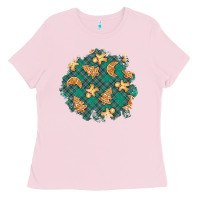 Bubblegum Pink christmas gingerbread cookies patch Ladies Tee - BundleAndBundleShop