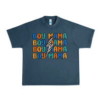 Midnight Navy boy mama lightning bolt Urban Heavy Tee - MaliasSmallBusiness