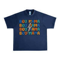 Navy boy mama lightning bolt Urban Heavy Tee - MaliasSmallBusiness