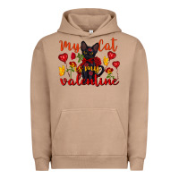 Pigment Burro my cat is my valentine valentine's day Urban Hoodie - FaDigitalArtStudio