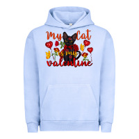 Pigment Grape Ice my cat is my valentine valentine's day Urban Hoodie - FaDigitalArtStudio