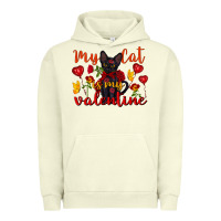 Pigment Pistachio my cat is my valentine valentine's day Urban Hoodie - FaDigitalArtStudio