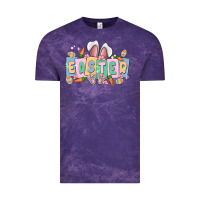 Cloud Purple easter  rabbit Vintage Tee - MaliasSmallBusiness