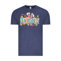 Vintage Denim easter  rabbit Vintage Tee - MaliasSmallBusiness