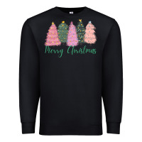 Black merry christmas trees Premium Sweatshirt - CowGirlArtShop
