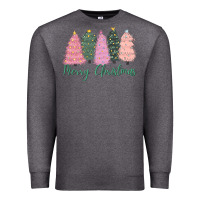Charcoal Heather merry christmas trees Premium Sweatshirt - CowGirlArtShop