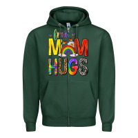 Sports Green Free Mom Hugs with Butterflies Zipper Hoodie - texasbilliewilder