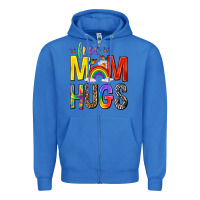 True Royal Free Mom Hugs with Butterflies Zipper Hoodie - texasbilliewilder
