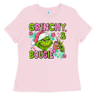 Bubblegum Pink christmas characters and bougie Ladies Tee - AdoDesignShop