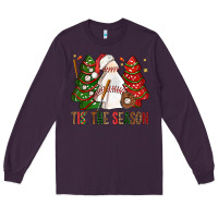 Plum tis' the season baseball christmas cakes bbs Long Sleeve Tee - BundleAndBundleShop