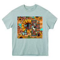 Cross Sunflower Butterfly Heavy Core Tee | Teevron