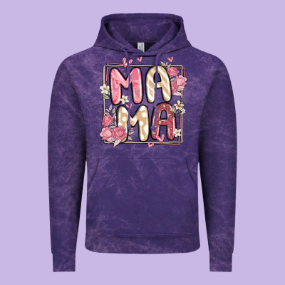 Floral Mama Vintage Hoodie Designed By Maliassmallbusiness