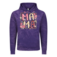 Cloud Purple floral mama Vintage Hoodie - MaliasSmallBusiness