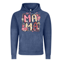 Vintage Denim floral mama Vintage Hoodie - MaliasSmallBusiness
