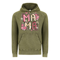 Vintage Olive floral mama Vintage Hoodie - MaliasSmallBusiness