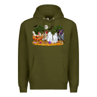 Army Green halloween chicken Premium Hoodie - CowGirlArtShop