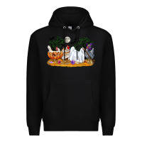 Black halloween chicken Premium Hoodie - CowGirlArtShop