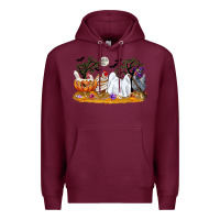 Burgundy halloween chicken Premium Hoodie - CowGirlArtShop