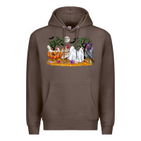 Coffee halloween chicken Premium Hoodie - CowGirlArtShop