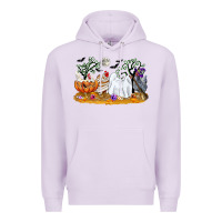Lilac halloween chicken Premium Hoodie - CowGirlArtShop