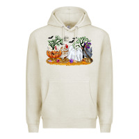 Oatmeal Heather halloween chicken Premium Hoodie - CowGirlArtShop