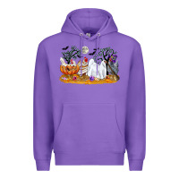Purple halloween chicken Premium Hoodie - CowGirlArtShop
