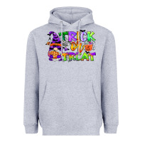 Heather Grey trick or treat gnome Heavyweight Hoodie - CowGirlArtShop
