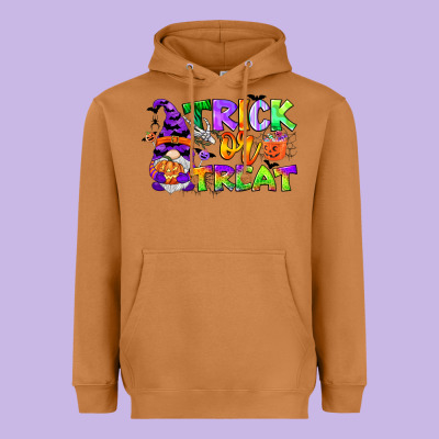 Trick Or Treat Gnome Heavyweight Hoodie Designed By Cowgirlartshop