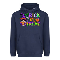 Navy trick or treat gnome Heavyweight Hoodie - CowGirlArtShop