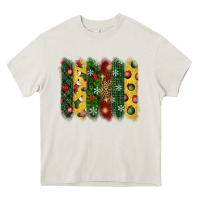 Cream christmas brushstroke Heavy Core Tee - BundleAndBundleShop