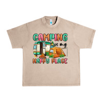 French Oak camping is my happy place Urban Heavy Tee - MaliasSmallBusiness