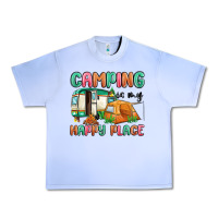Grape Ice camping is my happy place Urban Heavy Tee - MaliasSmallBusiness