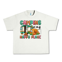 Pistachio camping is my happy place Urban Heavy Tee - MaliasSmallBusiness