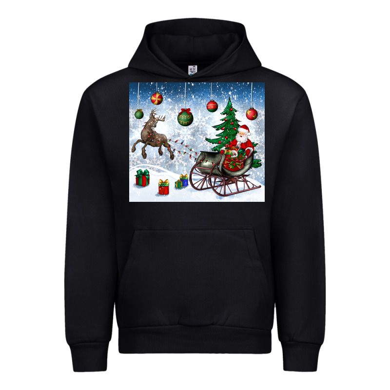 Christmas Santa Deer And Presents Urban Hoodie by BundleAndBundleShop | Teevron