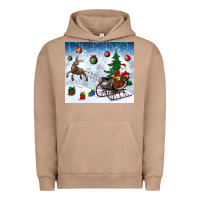 Pigment Burro christmas santa deer and presents Urban Hoodie - BundleAndBundleShop