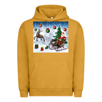 Pigment Peanut Butter christmas santa deer and presents Urban Hoodie - BundleAndBundleShop