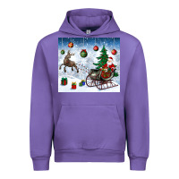 Tulip christmas santa deer and presents Urban Hoodie - BundleAndBundleShop