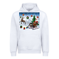 White christmas santa deer and presents Urban Hoodie - BundleAndBundleShop