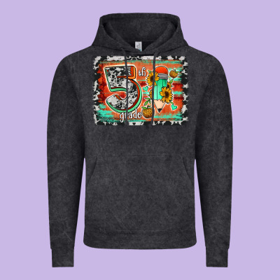 Western Back To School 5th Grade 2 Vintage Hoodie Designed By Jasminsmagicworld