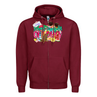 Burgundy School counselor off duty Zipper Hoodie - NancyCooperArtShop