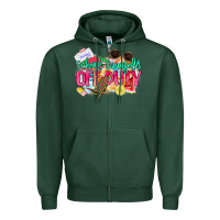 Sports Green School counselor off duty Zipper Hoodie - NancyCooperArtShop