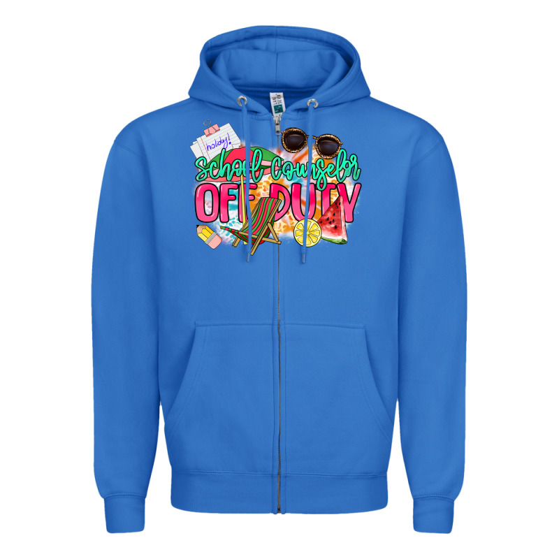 School Counselor Off Duty Zipper Hoodie by NancyCooperArtShop | Teevron