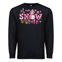 Black i am snow cute Premium Sweatshirt - CowGirlArtShop