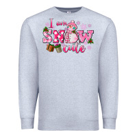 Heather Grey i am snow cute Premium Sweatshirt - CowGirlArtShop