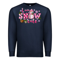 Navy i am snow cute Premium Sweatshirt - CowGirlArtShop