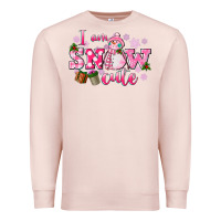 Pale Pink i am snow cute Premium Sweatshirt - CowGirlArtShop