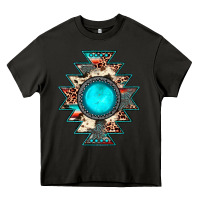 Asphalt aztec leopard turquoise gemstone Heavy Core Tee - JahusDesignShop
