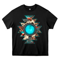 Black aztec leopard turquoise gemstone Heavy Core Tee - JahusDesignShop