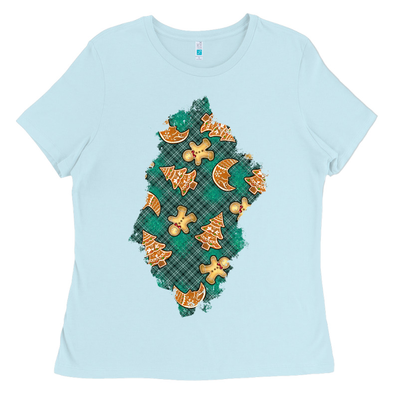 Christmas Gingerbread Cookies Patch Ladies Tee by BundleAndBundleShop | Teevron