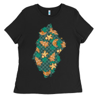 Black christmas gingerbread cookies patch Ladies Tee - BundleAndBundleShop